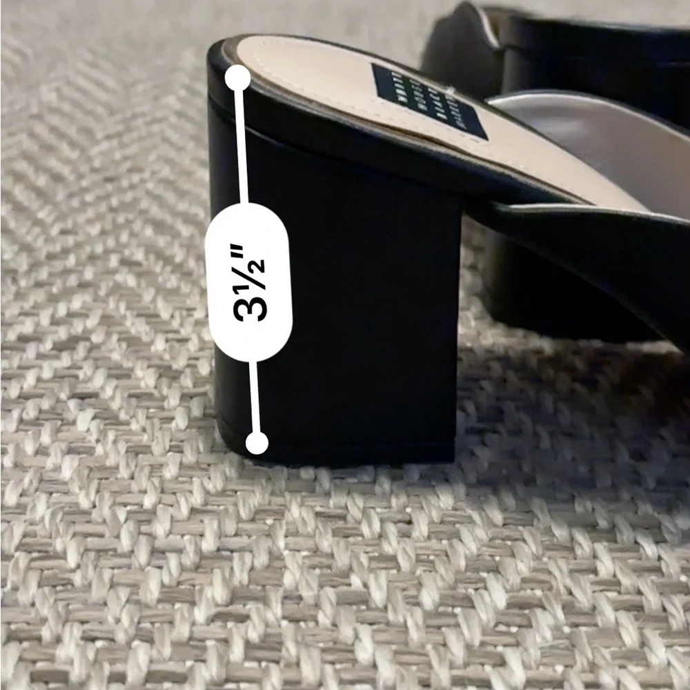 WHITE HOUSE Black Market Square Toe Mules Animal Print Size 9 - Picture 7 of 7